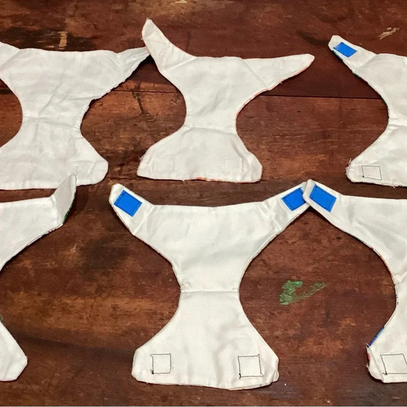 Set Of 6 Handmade Baby Doll Diapers - Picture 3 of 4